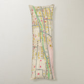 Yonkers NYの地図 ボディピロー (裏面 (縦))