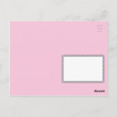 Yoo Hoo Owl Greeting in Pink ポストカード (裏面)