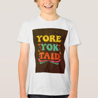 "YORE YOK TAIDスローガン男性のTシャツ" "トレンディー男性の トライブレンドＴシャツ