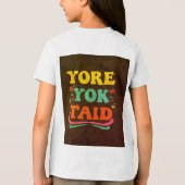 "YORE YOK TAIDスローガン男性のTシャツ" "トレンディー男性の トライブレンドＴシャツ (裏面)