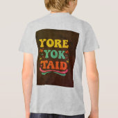 "YORE YOK TAIDスローガン男性のTシャツ" "トレンディー男性の トライブレンドＴシャツ (裏面)