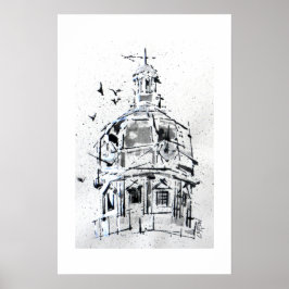 York County Courthouse Dome / Artist Larry Lerew ポスター