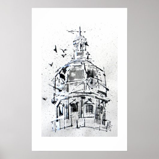 York County Courthouse Dome / Artist Larry Lerew ポスター (正面)