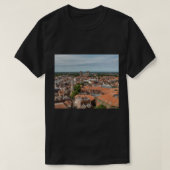 York England UK RooftopsとYork Minster Cathedra Tシャツ (デザイン正面)