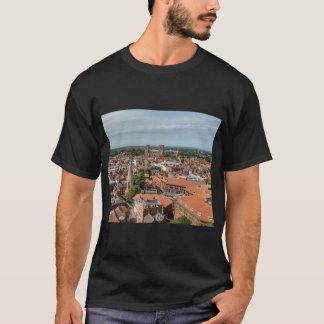 York England UK RooftopsとYork Minster Cathedra Tシャツ