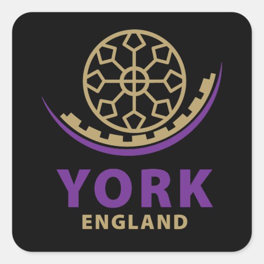 York England United Kingdom スクエアシール (正面)