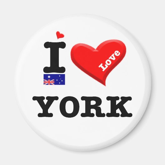 YORK - I Love マグネット (正面)