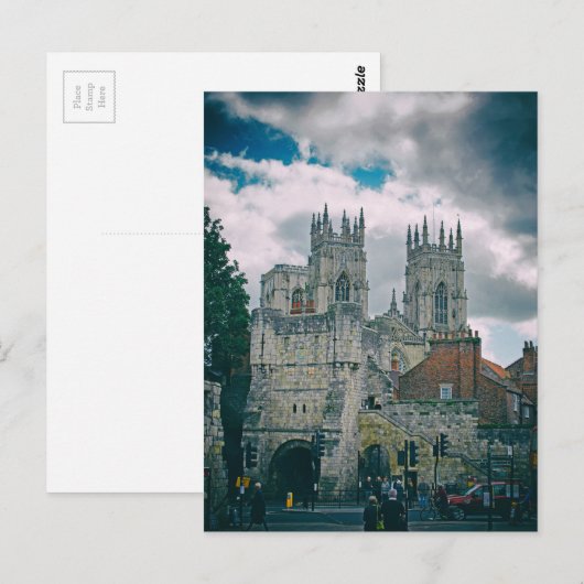 York Minster and Bootham Bar ポストカード (正面/裏面)