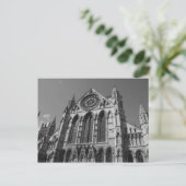 York Minster Cathedral白黒はがき ポストカード (スタンド正面)
