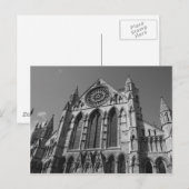 York Minster Cathedral白黒はがき ポストカード (正面/裏面)