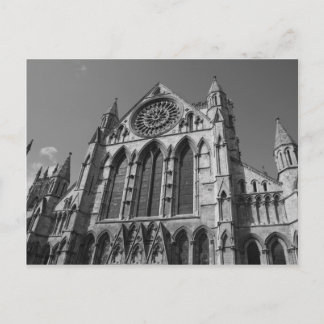 York Minster Cathedral白黒はがき ポストカード