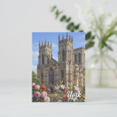 York Minster England Flowers ポストカード (スタンド正面)