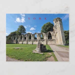 York St.Mary's Abbeyビューポストカード ポストカード