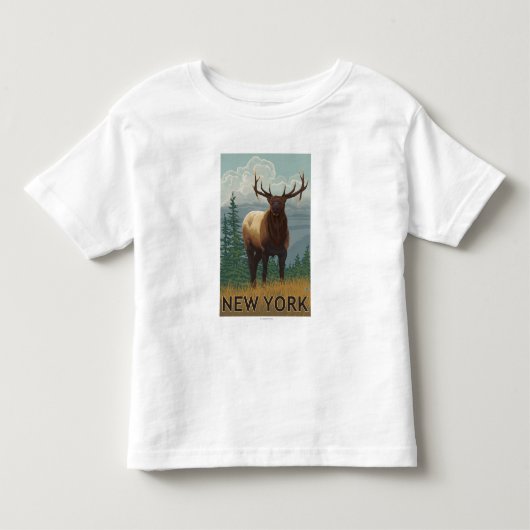 YorkElk新しい場面 トドラーTシャツ (正面)