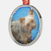 Yorkiのクリスマスのオーナメント メタルオーナメント (左)