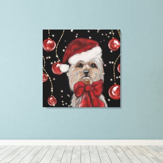 Yorkie キャンバスプリント (インサイチュ (ウッドフロア))