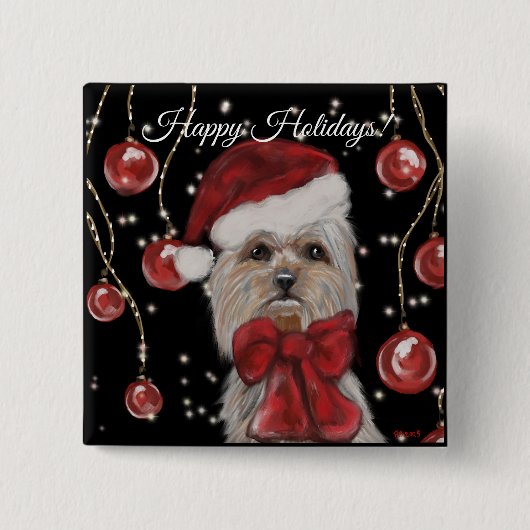 Yorkie 缶バッジ (正面)