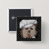 Yorkie 缶バッジ (正面&裏面)