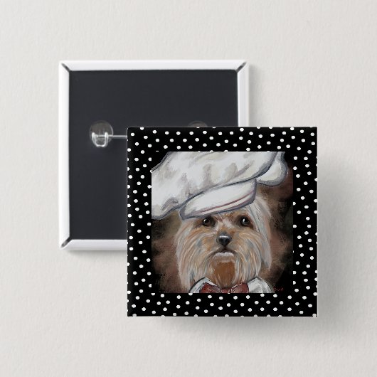 Yorkie 缶バッジ (正面&裏面)