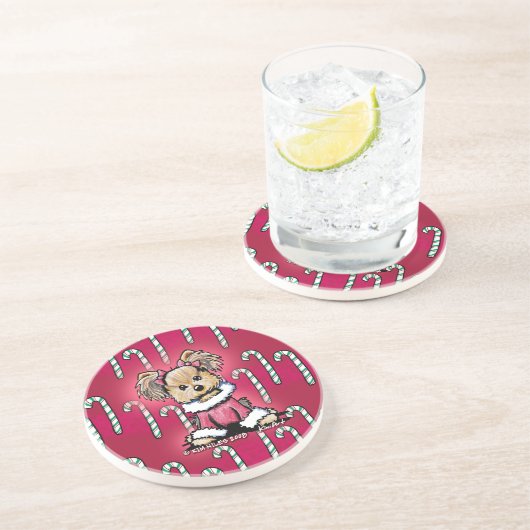 Yorkie Candy Cane Cutie Coaster コースター (側面)