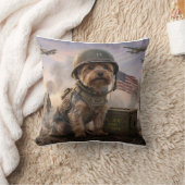 Yorkie Dog Edition | Special Forces Throw Pillow  クッション (ブランケット)