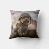 Yorkie Dog Edition | Special Forces Throw Pillow  クッション (裏面)