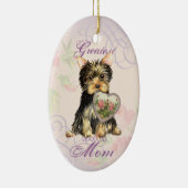 Yorkie Heart Mom Ceramic Ornament セラミックオーナメント (右)