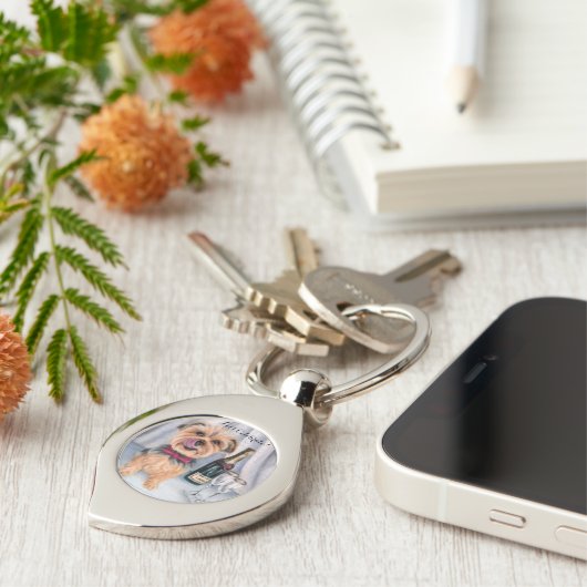 Yorkie Keychain キーホルダー (側面)