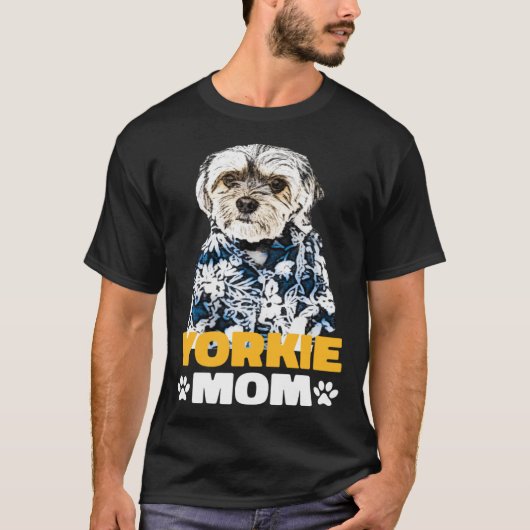Yorkie Mom Yorkshire Terrier Dog Owner Tシャツ (正面)