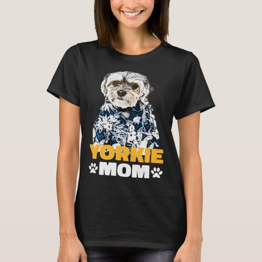 Yorkie Mom Yorkshire Terrier Dog Owner Tシャツ (正面)