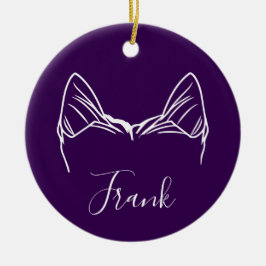 Yorkie Ornament (Paw Prints) セラミックオーナメント