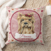 Yorkie Personalize Valentine Pillow クッション (ブランケット)
