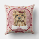 Yorkie Personalize Valentine Pillow クッション (裏面)