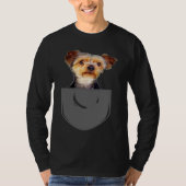 Yorkie Pocket Dog Tシャツ (正面)