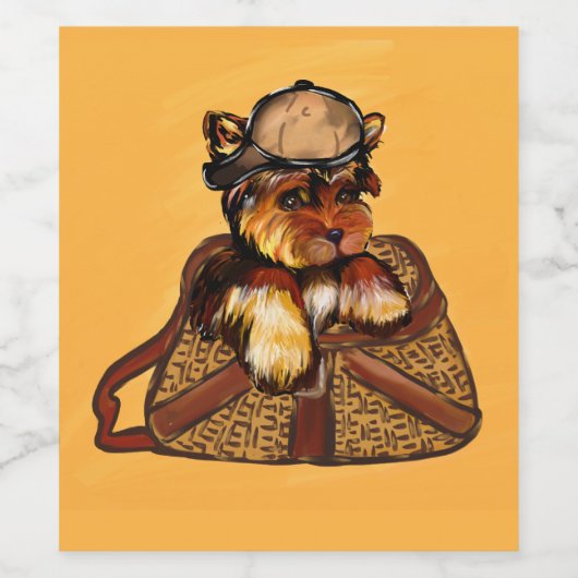 Yorkie Poo ワインラベル (シングルラベル)