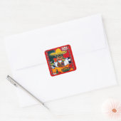 Yorkie Poo Cinco de Mayo スクエアシール (封筒)