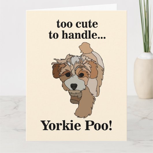 Yorkie Poo Yorkipoo Cute Dog カード (正面)