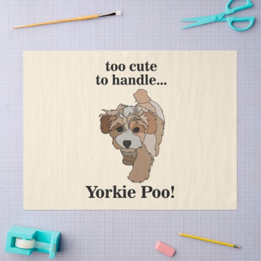Yorkie Poo Yorkipoo Cute Dog 薄葉紙 (クラフト)