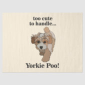 Yorkie Poo Yorkipoo Cute Dog 薄葉紙 (正面)