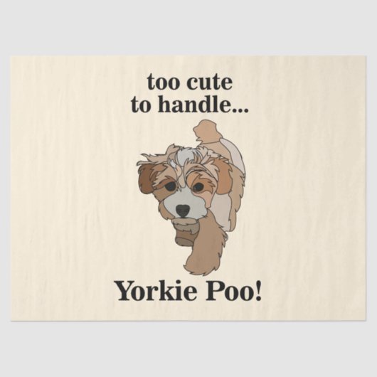 Yorkie Poo Yorkipoo Cute Dog 薄葉紙 (正面)