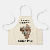 Yorkie Poo Yorkipoo Cute Dog Kids エプロン (正面)