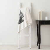 Yorkie Portrait Monochromatic Throw Blanket シェルパブランケット (インサイチュ)