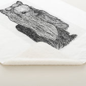 Yorkie Portrait Monochromatic Throw Blanket シェルパブランケット (3/4)