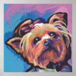 Yorkie Yorkshire Terrier Pop Art ポスター<br><div class="desc">Here's a wonderful,  bright,  fun,  tribute to your best friend and favorite breed- Yorkie!  from an original painting by Lea It'll make your room SMILE!</div>