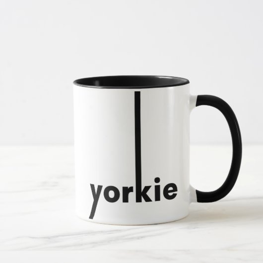 Yorkie Yorkshire Terrier Simple Dog Lover & Owner マグカップ (右)