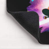 Yorkie Yorkshire Terrier Skateboarding Space Retro マウスパッド (コーナー)