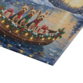 Yorkipoo Christmas Boat Holiday カッティングボード (角)