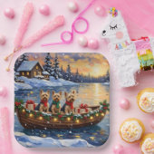 Yorkipoo Christmas Boat Holiday ペーパープレート (パーティー)