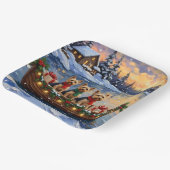 Yorkipoo Christmas Boat Holiday ペーパープレート (傾斜あり)