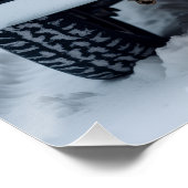 Yorkipoo Christmas Red Truck Holiday Gift ポスター (コーナー)